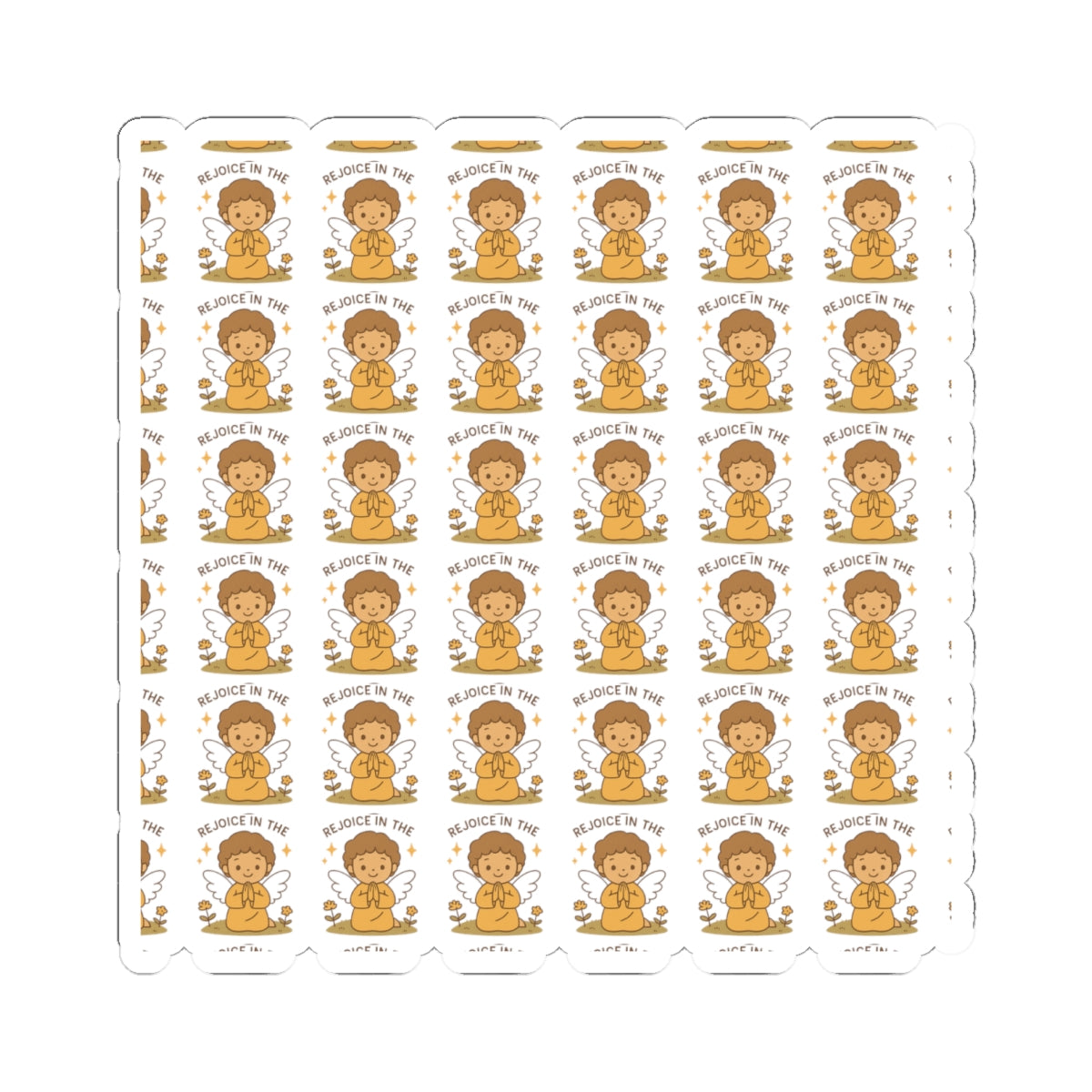 Rejoice in the of Joy of the Lord Angel Stickers – Christian Kawaii Sheet with Diversity & Faith-Inspired Affirmations. Because joy is a spiritual strength — and every smile begins in the soul.