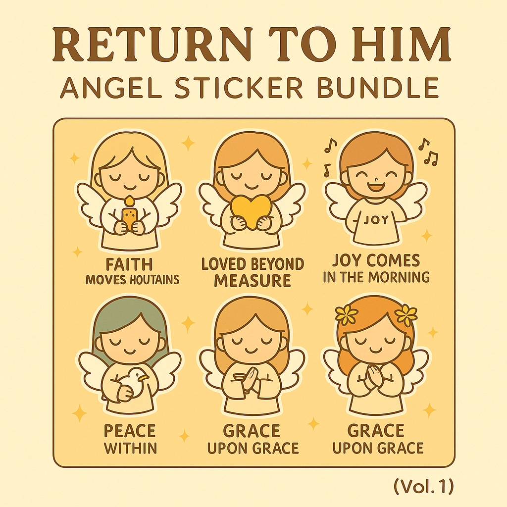 🌟 COLECCIÓN: “Return to Him — Angelic Sticker Series”