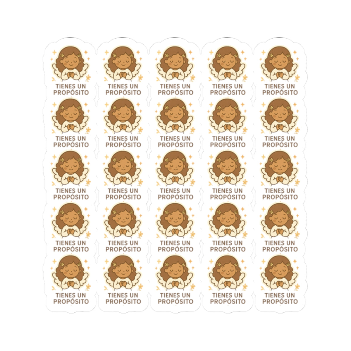 Divine Purpose Angel , Tienes un propósito – You have a purpose Stickers in Spanish – Inspirational Christian Printables for Encouragement & Faith. Encouraging messages of purpose, promise, and divine light to uplift your spirit daily.