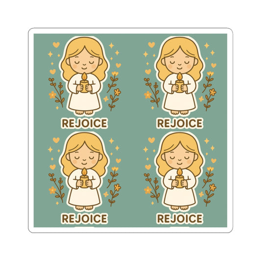 Charming Rejoice Kiss-Cut Stickers | Spiritual Decor, Cute Gifts, Journaling, Laptop Accessories, Faith-Based Celebration Stickers