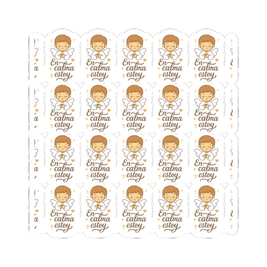 En calma estoy ,Spanish Christian Stickers – Kawaii Angels with Faith Phrases for Journaling, Encouragement & Daily Peace. Because sometimes, your faith just needs a visual reminder in your own language.