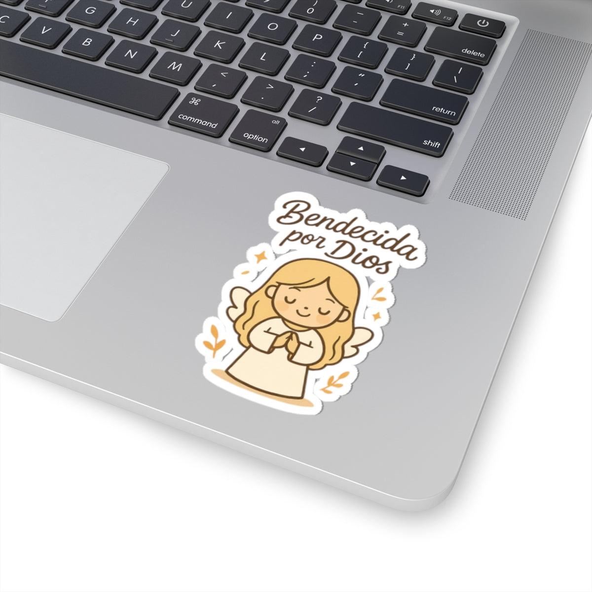 Bendecida por DIOS Spanish Christian Angel Stickers – “Bendecida por Dios” Sheet for Faith, Worship & Encouragement. A sticker sheet that feels like a hymn, a prayer, and a promise — in your language of faith.
