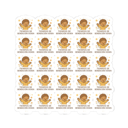 Divine Purpose Angel , Tiempos de bendición vienen – Times of blessing are coming Stickers in Spanish – Inspirational Christian Printables for Encouragement & Faith. Encouraging messages of purpose, promise, and divine light to uplift your spirit daily.
