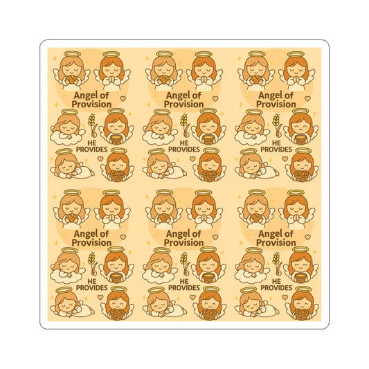 Angel of Provision - Christian Kawaii Sticker Set. Cute stickers reminding you of God’s faithful provision and care.