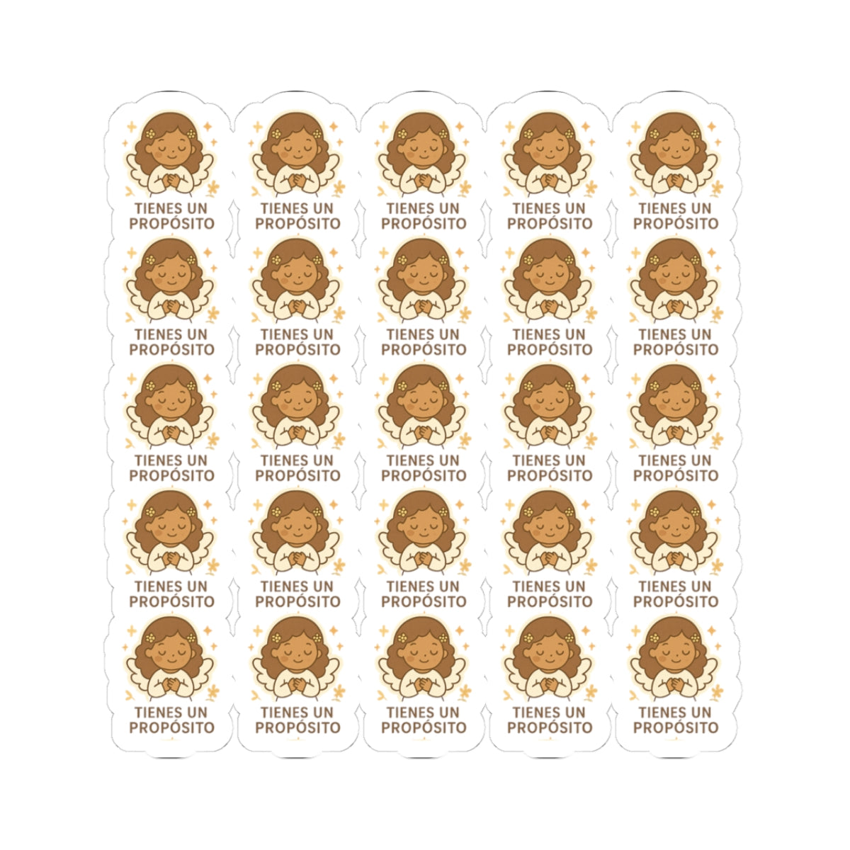 Divine Purpose Angel , Tienes un propósito – You have a purpose Stickers in Spanish – Inspirational Christian Printables for Encouragement & Faith. Encouraging messages of purpose, promise, and divine light to uplift your spirit daily.
