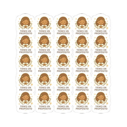 Divine Purpose Angel , Tienes un propósito – You have a purpose Stickers in Spanish – Inspirational Christian Printables for Encouragement & Faith. Encouraging messages of purpose, promise, and divine light to uplift your spirit daily.
