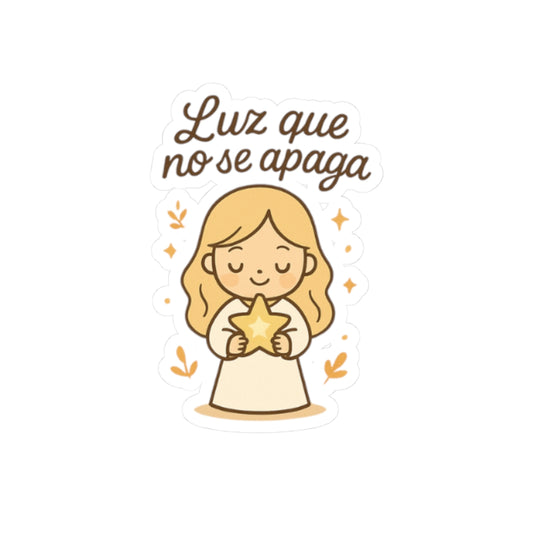 Luz que no se apague Christian Angel Stickers – “Luz que no se apague ” Sheet for Faith, Worship & Encouragement. A sticker sheet that feels like a hymn, a prayer, and a promise — in your language of faith.