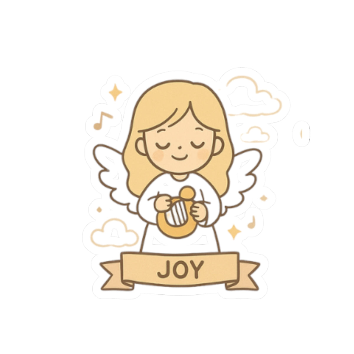 JOY Kawaii Angel Stickers – Faith-Inspired Kiss-Cut Sheet for Journaling, Gifting & Daily Encouragement. A gentle reminder that joy comes in the morning… and sometimes in the form of a tiny angel.