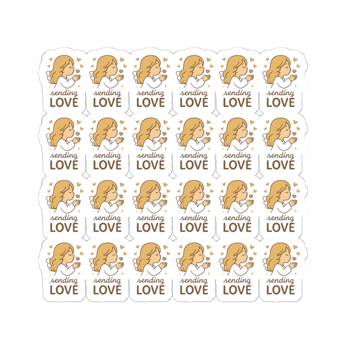 Angel ,Love Sending Stickers – Faith, Love & Encouragement Stickers for Journaling, Gifting & Spiritual Inspiration. Gentle angel hugs and heavenly words to brighten hearts and uplift souls