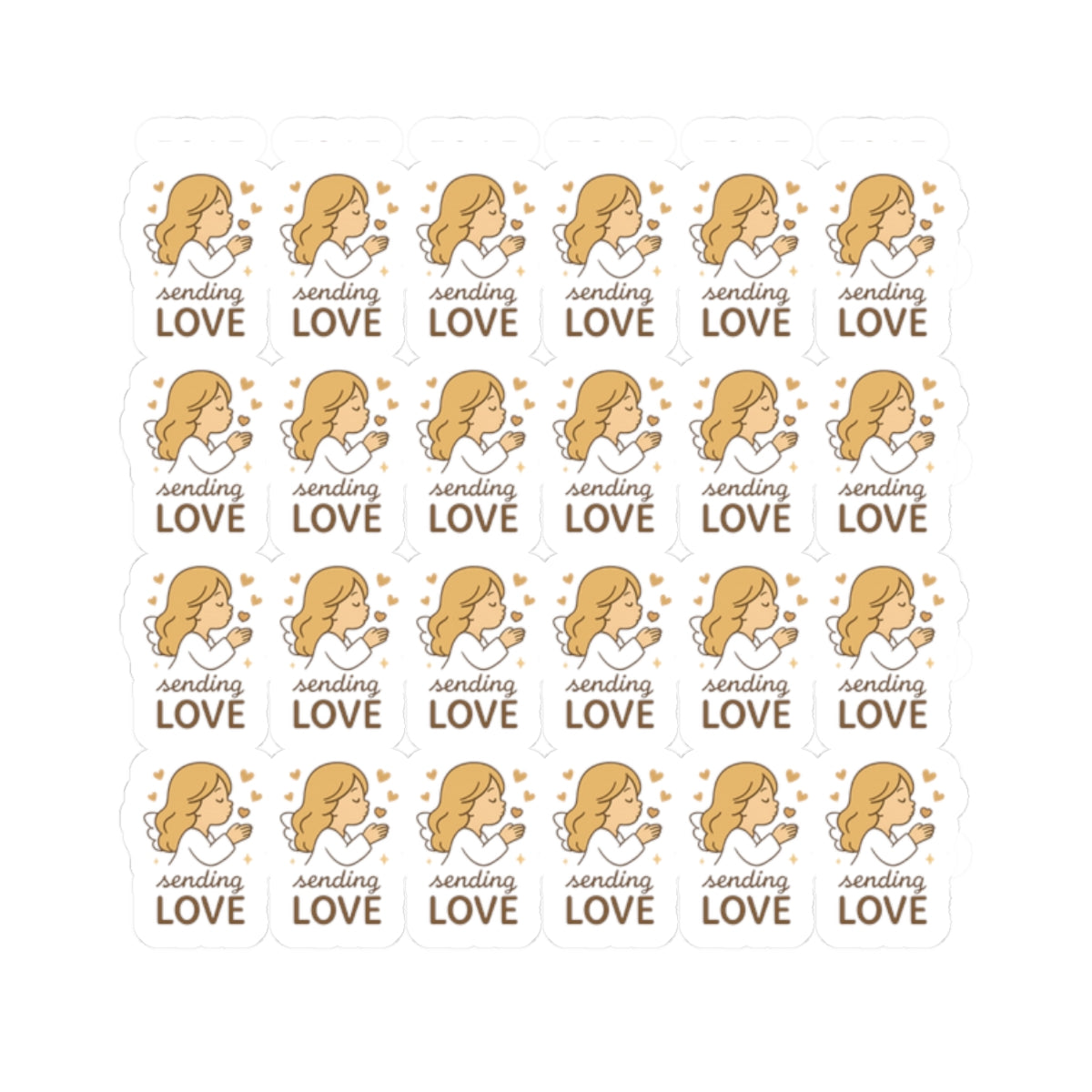 Angel ,Love Sending Stickers – Faith, Love & Encouragement Stickers for Journaling, Gifting & Spiritual Inspiration. Gentle angel hugs and heavenly words to brighten hearts and uplift souls