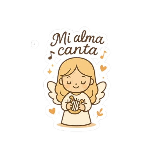 Mi Alma canta Spanish Christian Angel Stickers – “Mi Alma Canta ” Sheet for Faith, Worship & Encouragement. A sticker sheet that feels like a hymn, a prayer, and a promise — in your language of faith.