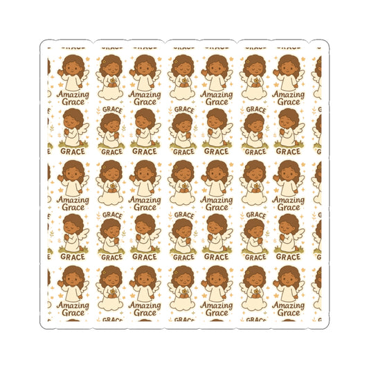 Amazing Grace Angel , Amazing Grace ,GracesStickers – Kawaii Spiritual Faith Stickers with Bible Quotes. Faith-filled moments of grace, comfort, and divine beauty—wrapped in angel wings.