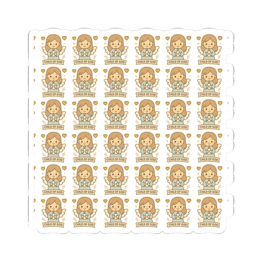 Baptism Angel , Child of GOD Stickers – Christian Kawaii Stickers for Christening, Baby Dedication & Faith Gifts. Celebrate the beauty of baptism with these sweet angel stickers filled with light, love, and faith.