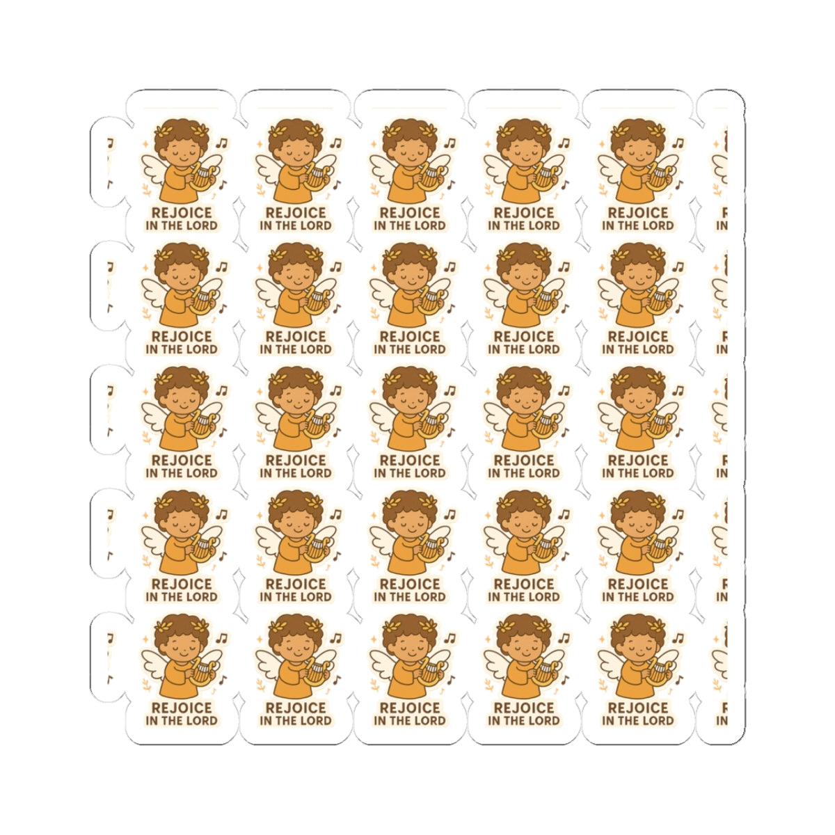 Faithful Angel , Rejoice in the Lord Stickers – Christian Printable Pack for Prayer, Encouragement & Daily Devotion. Gentle reminders to walk by faith, rejoice daily, and rest in the Lord — with adorable angel art that speaks to the soul.
