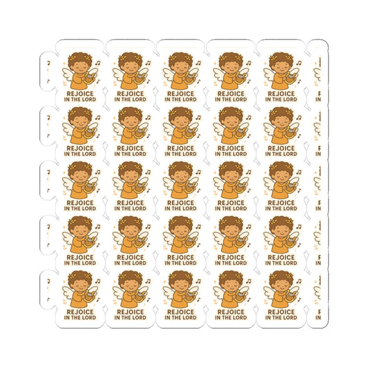 Faithful Angel , Rejoice in the Lord Stickers – Christian Printable Pack for Prayer, Encouragement & Daily Devotion. Gentle reminders to walk by faith, rejoice daily, and rest in the Lord — with adorable angel art that speaks to the soul.