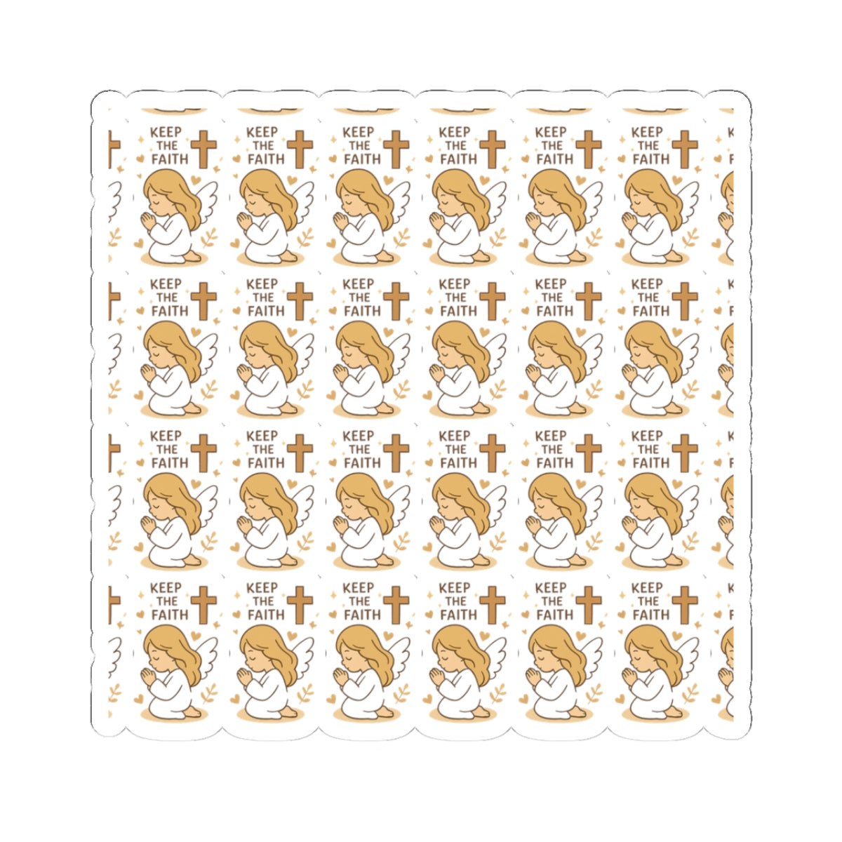 Christian Angel Keep  in the Faith Stickers – Faith, Love & Encouragement Stickers for Journaling, Gifting & Spiritual Inspiration. Gentle angel hugs and heavenly words to brighten hearts and uplift souls