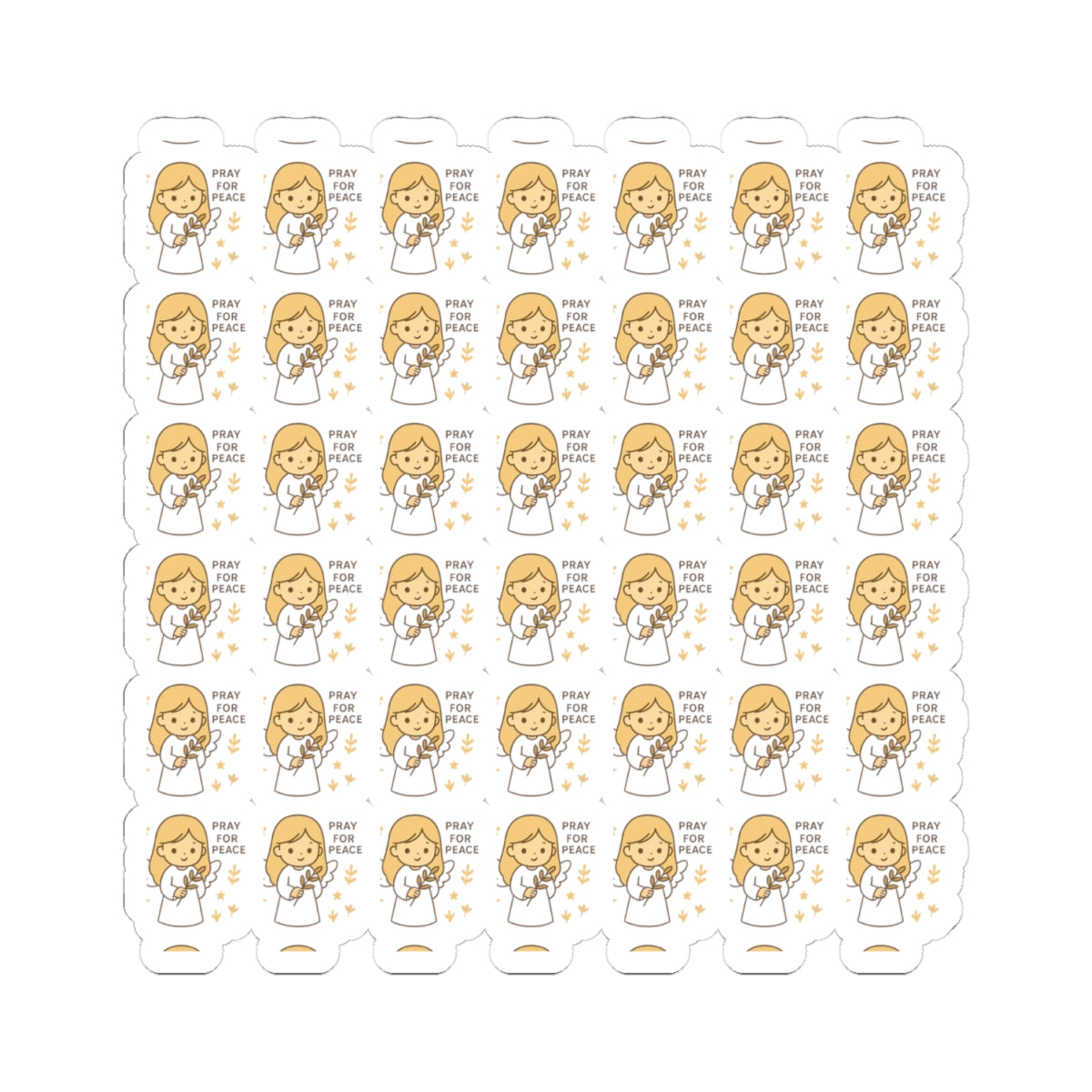2.B Peacemakers Angel Stickers – Faith-Based Kawaii Sheet for Prayer, Devotionals & Peaceful Gifts. Because true peace begins with prayer — and a heart willing to shine.