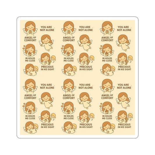 Angel of Comfort – Kawaii Christian Sticker Sheet
