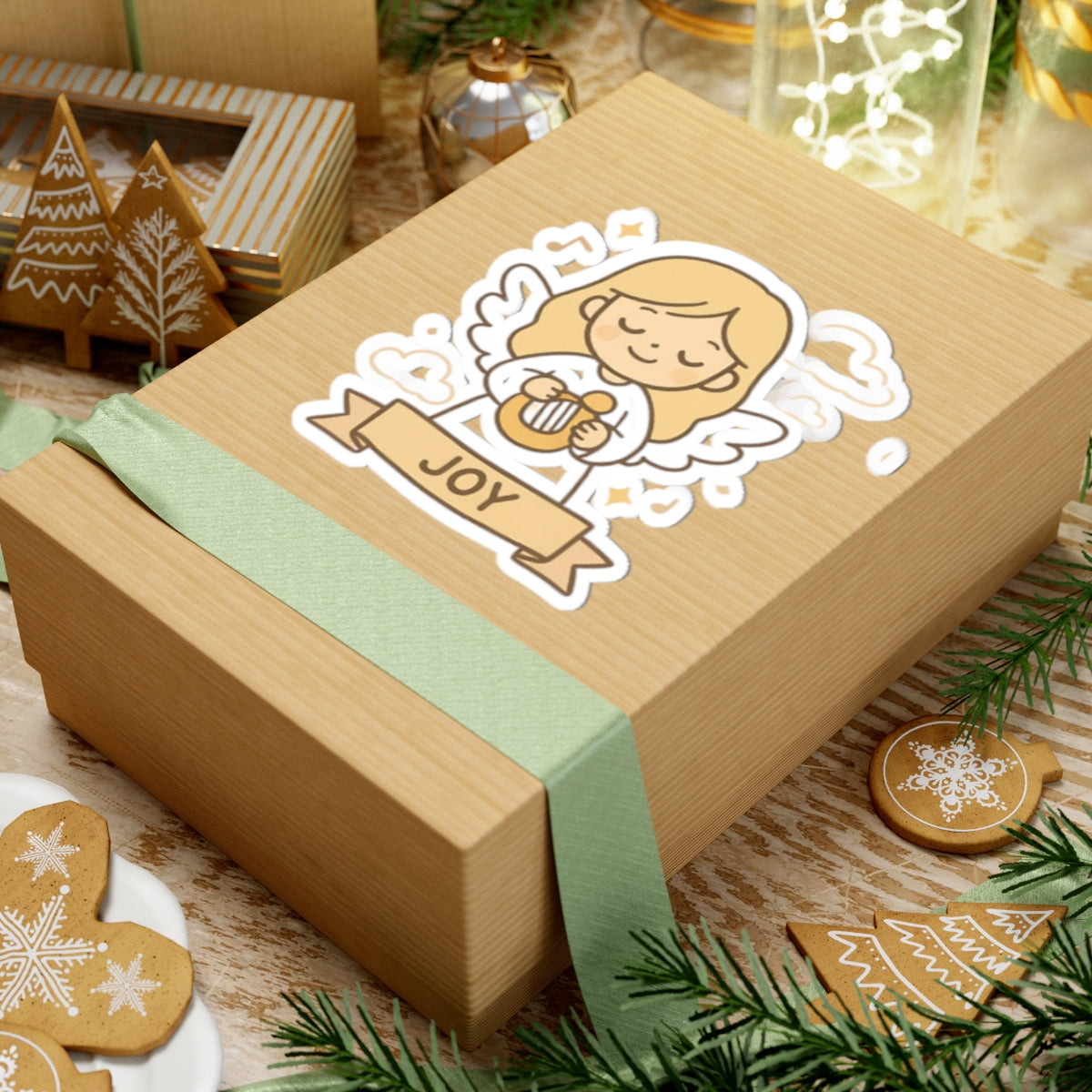 JOY Kawaii Angel Stickers – Faith-Inspired Kiss-Cut Sheet for Journaling, Gifting & Daily Encouragement. A gentle reminder that joy comes in the morning… and sometimes in the form of a tiny angel.
