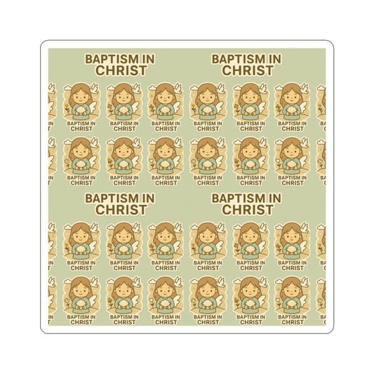 Baptism Kiss-Cut Stickers, Cute Christian Stickers, Faith-Based Gifts, Vinyl Decals for Kids, Party Favors, Religious Decor