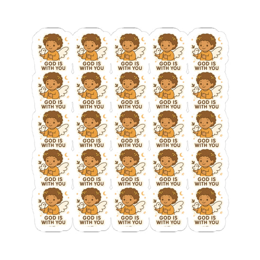 Faithful Angel , GOD is with you Stickers – Christian Printable Pack for Prayer, Encouragement & Daily Devotion. Gentle reminders to walk by faith, rejoice daily, and rest in the Lord — with adorable angel art that speaks to the soul.