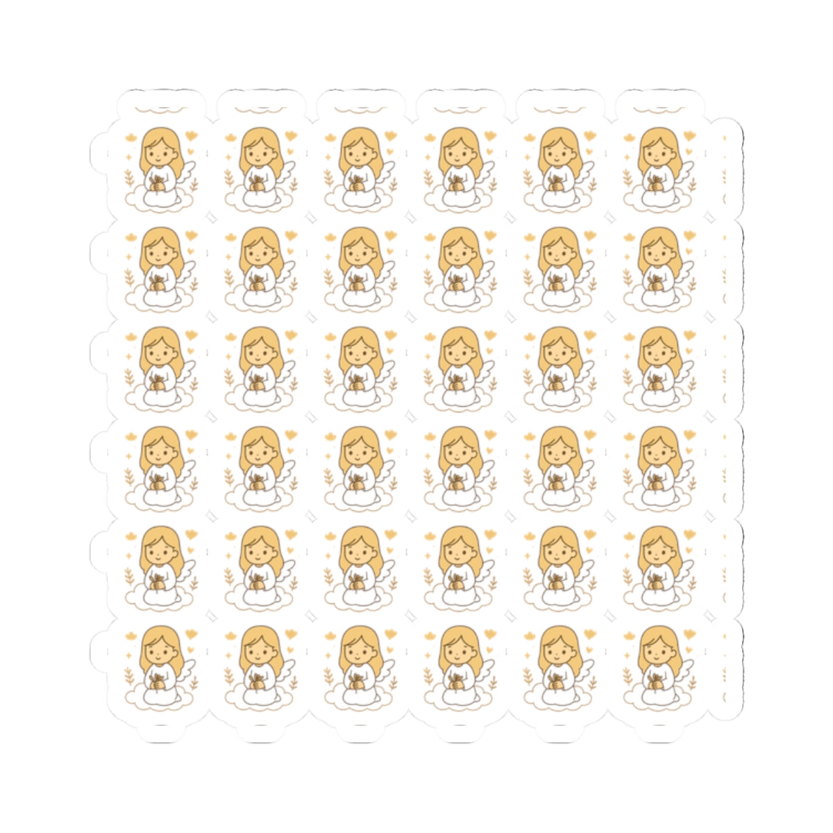 4D .Peacemakers Angel Stickers – Faith-Based Kawaii Sheet for Prayer, Devotionals & Peaceful Gifts. Because true peace begins with prayer — and a heart willing to shine.