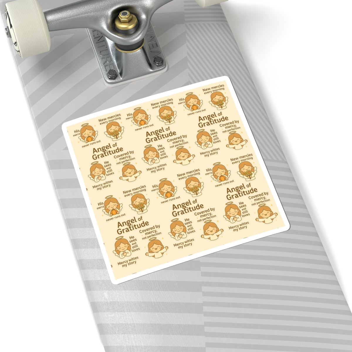 Angel of Gratitude - Christian Kawaii Sticker Set. Heartwarming stickers celebrating mercy, love, and grace every day.