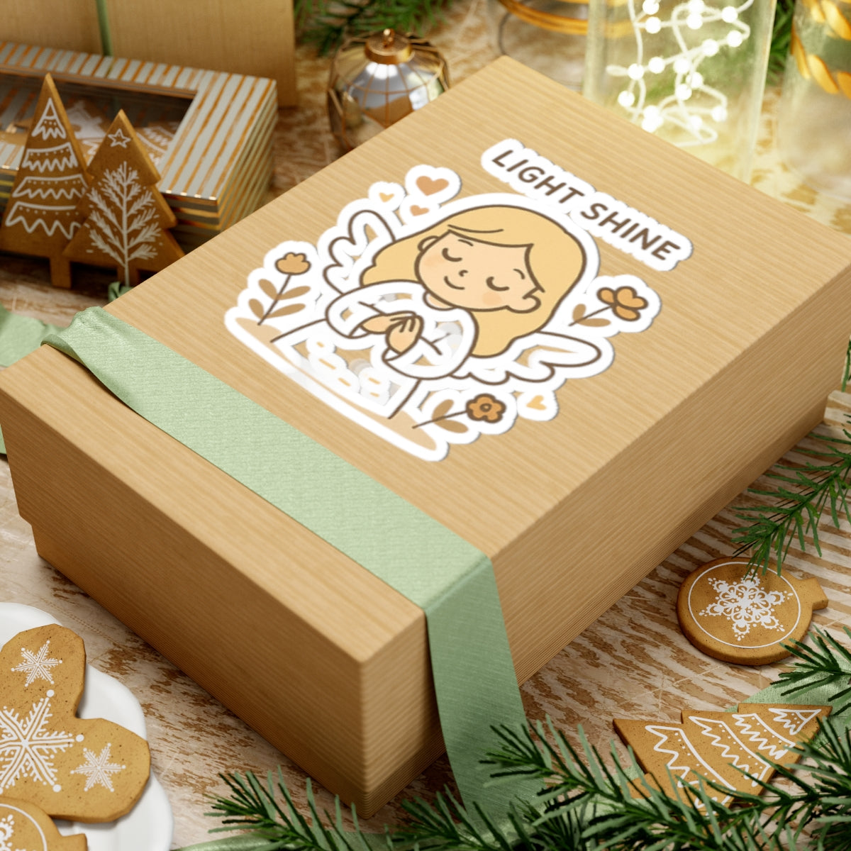 Light SHINE JOY 3 Kawaii Angel Stickers – Faith-Inspired Kiss-Cut Sheet for Journaling, Gifting & Daily Encouragement. A gentle reminder that joy comes in the morning… and sometimes in the form of a tiny angel.