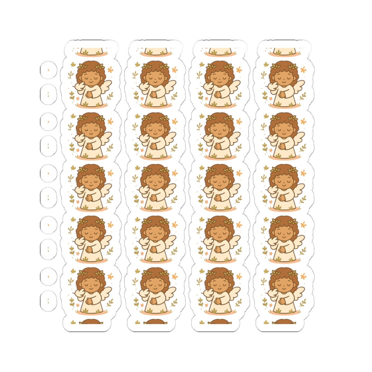 Peace & Love Angel Stickers – Christian Kawaii Sheet with Philippians 4:7 for Journaling & Faith-Based Gifts. A gentle hug from heaven — in every sticker. Let His peace guide your heart.