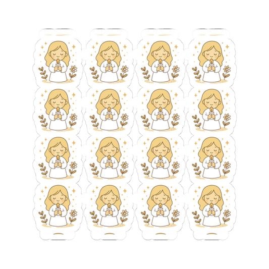 Faith & Courage Angel FAITH A Stickers – Kawaii Christian Sheet with Prayers, Scripture & Light-Inspired Affirmations. Faith doesn’t eliminate fear — it gives you the courage to walk through it. One sticker at a time.