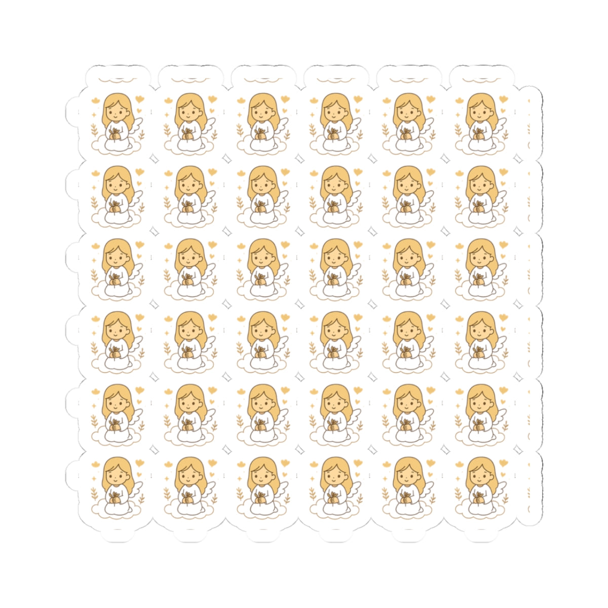 4D .Peacemakers Angel Stickers – Faith-Based Kawaii Sheet for Prayer, Devotionals & Peaceful Gifts. Because true peace begins with prayer — and a heart willing to shine.