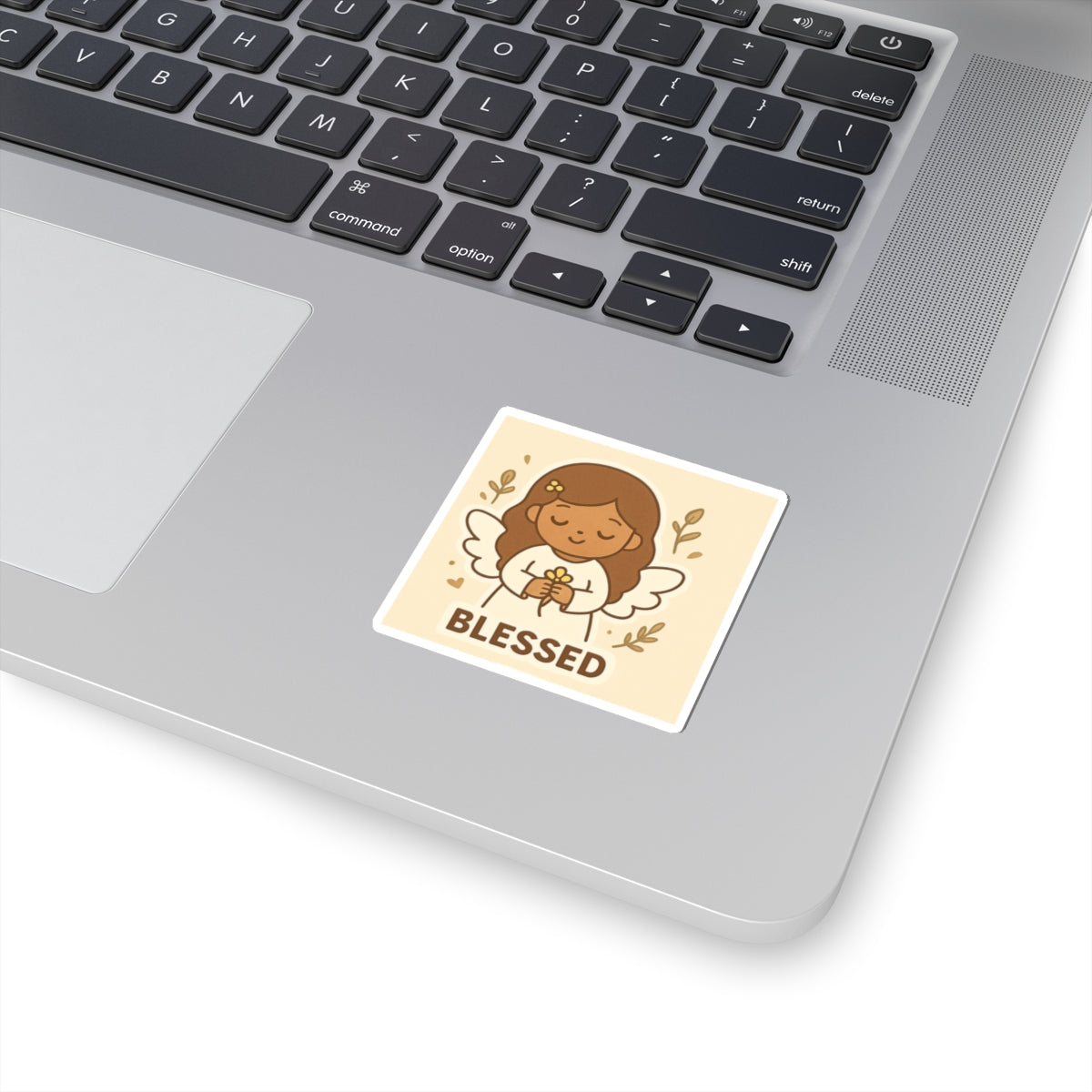 BLESSED Angel Sticker - God's Grace, Cute Angel Decor, Faith-Based Gift, Aesthetic Laptop Stickers, Inspirational Art, Bible Verse Decor