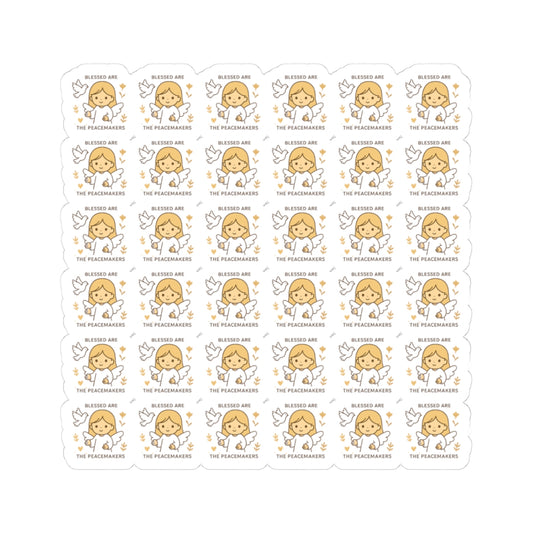 3.C Peacemakers Angel Stickers – Faith-Based Kawaii Sheet for Prayer, Devotionals & Peaceful Gifts. Because true peace begins with prayer — and a heart willing to shine.