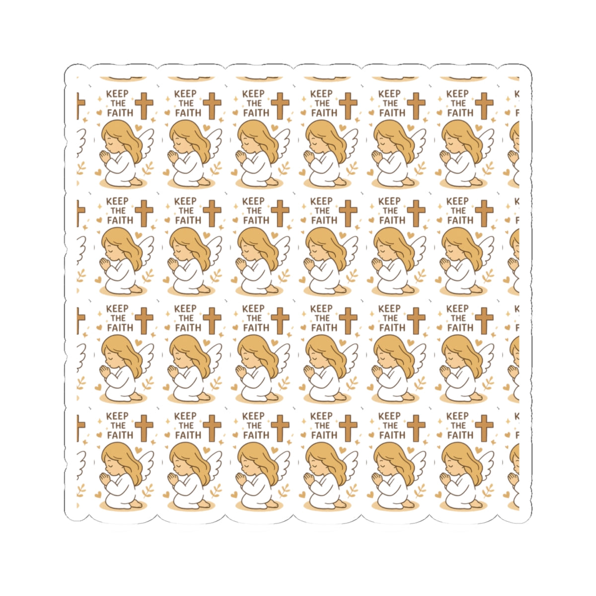 Christian Angel Keep  in the Faith Stickers – Faith, Love & Encouragement Stickers for Journaling, Gifting & Spiritual Inspiration. Gentle angel hugs and heavenly words to brighten hearts and uplift souls
