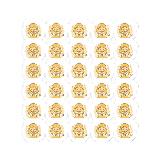 Stickers Cristianos de Ángeles,oración de confianza  , – Frases de Fe y Esperanza para Inspirar el Corazón y el Alma. Dulces recordatorios celestiales para abrazarte con luz, propósito y compañía divina.