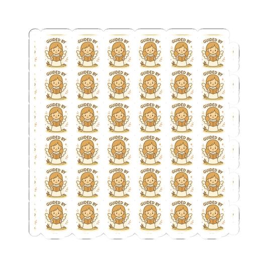 Bible Study Guided by Angel Stickers – Printable Christian Set of  Kawaii Angels Reading God’s Word. Adorable reminders that you are never alone when you open your Bible — the angels are studying with you.