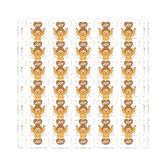 Joy of Joy of the Lord Angel Stickers – Christian Kawaii Sheet with Diversity & Faith-Inspired Affirmations. Because joy is a spiritual strength — and every smile begins in the soul.