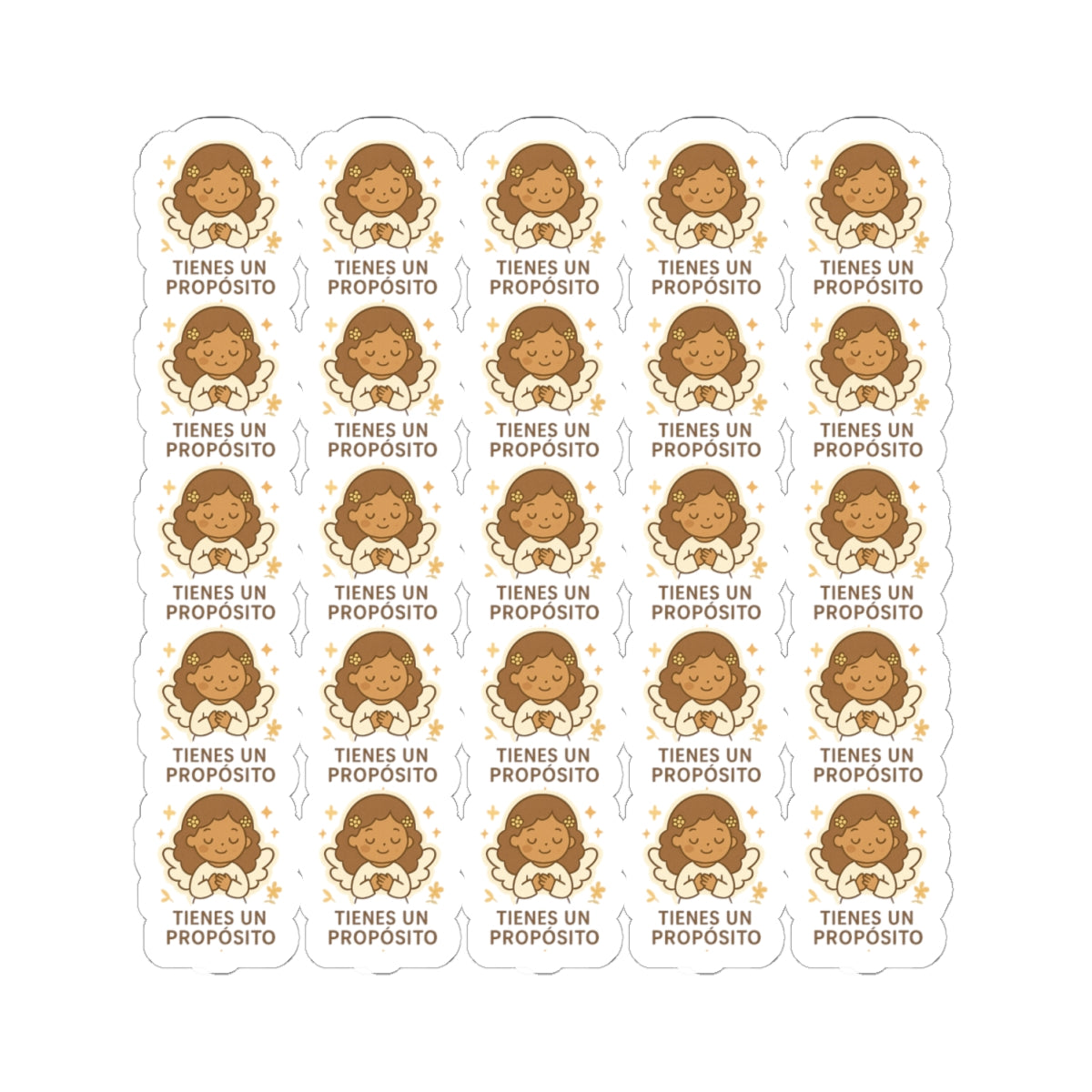 Divine Purpose Angel , Tienes un propósito – You have a purpose Stickers in Spanish – Inspirational Christian Printables for Encouragement & Faith. Encouraging messages of purpose, promise, and divine light to uplift your spirit daily.
