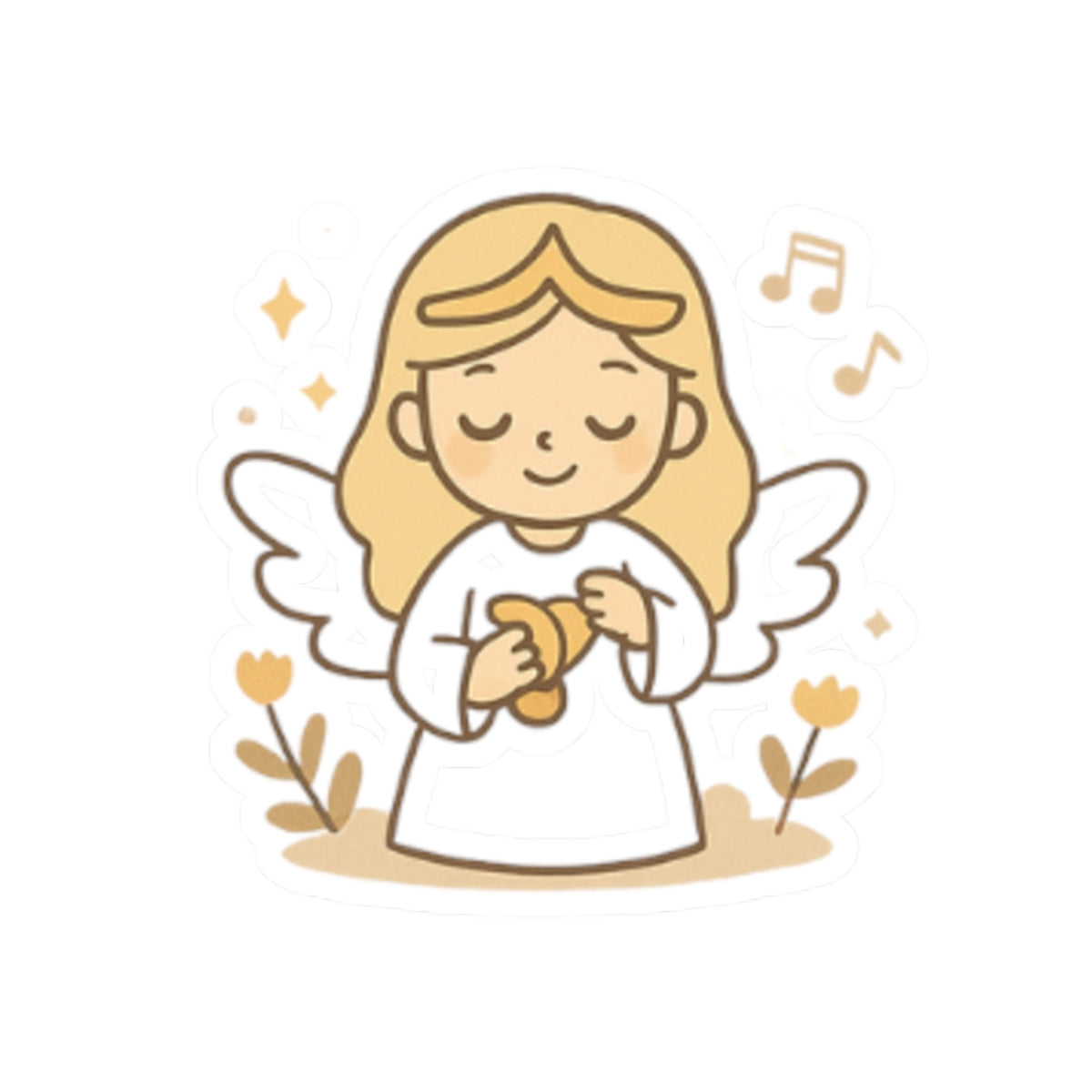 JOY 3 Kawaii Angel Stickers – Faith-Inspired Kiss-Cut Sheet for Journaling, Gifting & Daily Encouragement. A gentle reminder that joy comes in the morning… and sometimes in the form of a tiny angel.