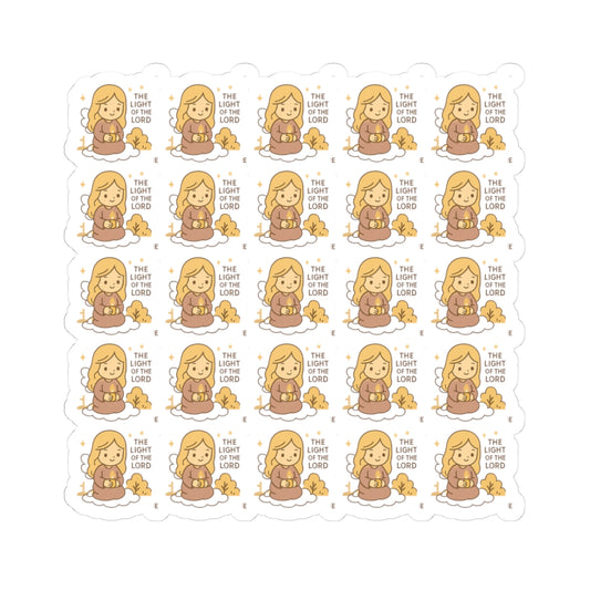 The light of the lordShine Your Light – Christian Angel Stickers | Faith-Inspired Kawaii Sheet with Candle of Hope. Because when you walk in faith… you carry the light.
