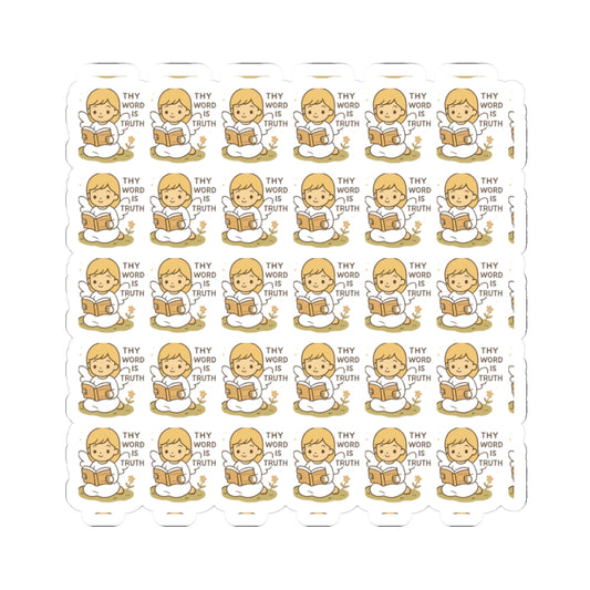 Faith & Courage Angel, thy  Word is truth Stickers – Kawaii Christian Sheet with Prayers, Scripture & Light-Inspired Affirmations. Faith doesn’t eliminate fear — it gives you the courage to walk through it. One sticker at a time.