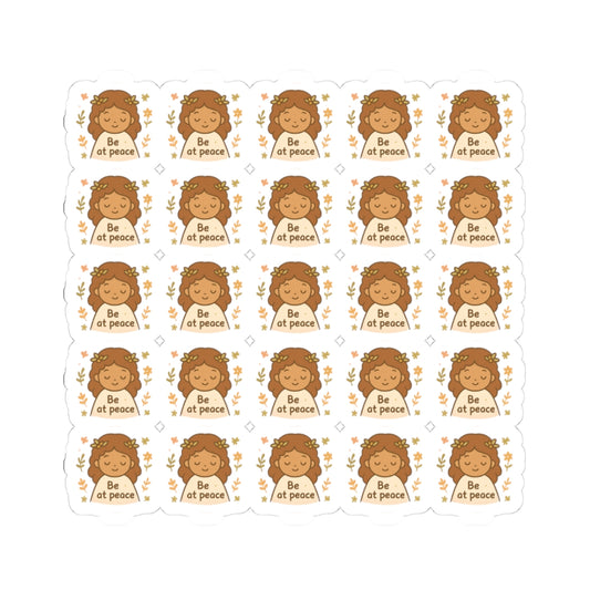Be  at Peace still Peace & Love Angel Stickers – Christian Kawaii Sheet with Philippians 4:7 for Journaling & Faith-Based Gifts. A gentle hug from heaven — in every sticker. Let His peace guide your heart.