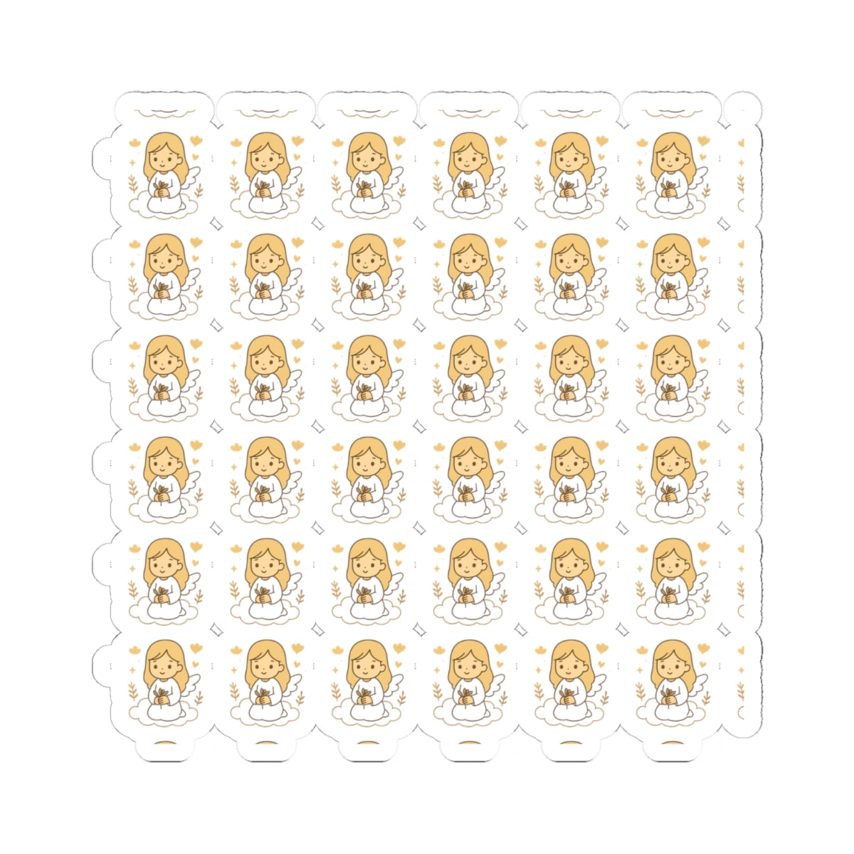 4D .Peacemakers Angel Stickers – Faith-Based Kawaii Sheet for Prayer, Devotionals & Peaceful Gifts. Because true peace begins with prayer — and a heart willing to shine.