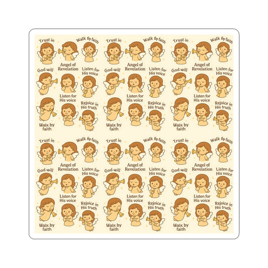 Angel of Revelation - Christian Kawaii Sticker Set. Inspiring stickers to listen to God’s voice and walk by faith.