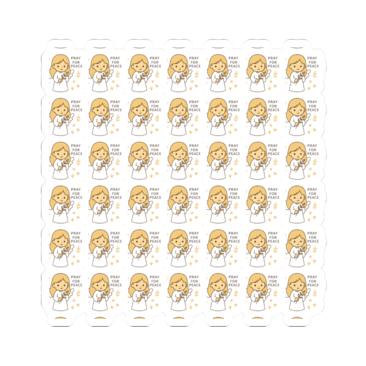 2.B Peacemakers Angel Stickers – Faith-Based Kawaii Sheet for Prayer, Devotionals & Peaceful Gifts. Because true peace begins with prayer — and a heart willing to shine.