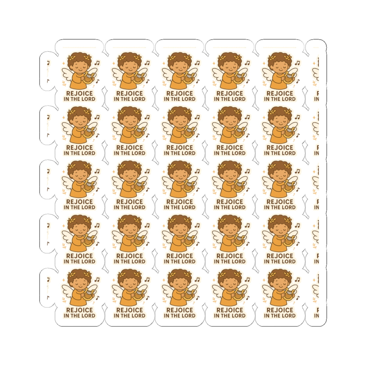 Faithful Angel , Rejoice in the Lord Stickers – Christian Printable Pack for Prayer, Encouragement & Daily Devotion. Gentle reminders to walk by faith, rejoice daily, and rest in the Lord — with adorable angel art that speaks to the soul.