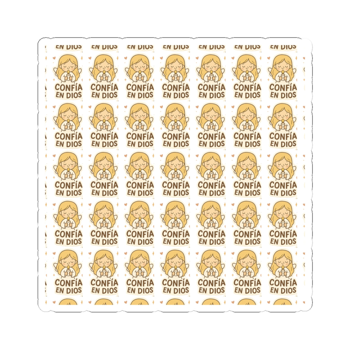Spanish Guardian Angel ,Confía en DIOS Stickers – Printable Christian Blessings & Faith Quotes for Kids & Adults. Heartwarming angel stickers in Spanish to inspire trust, protection, and divine guidance every day.