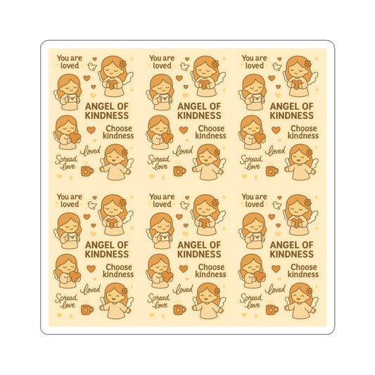 Angel of Kindness - Christian Kawaii Sticker Set. Lovely stickers encouraging kindness, love, and compassion every day.