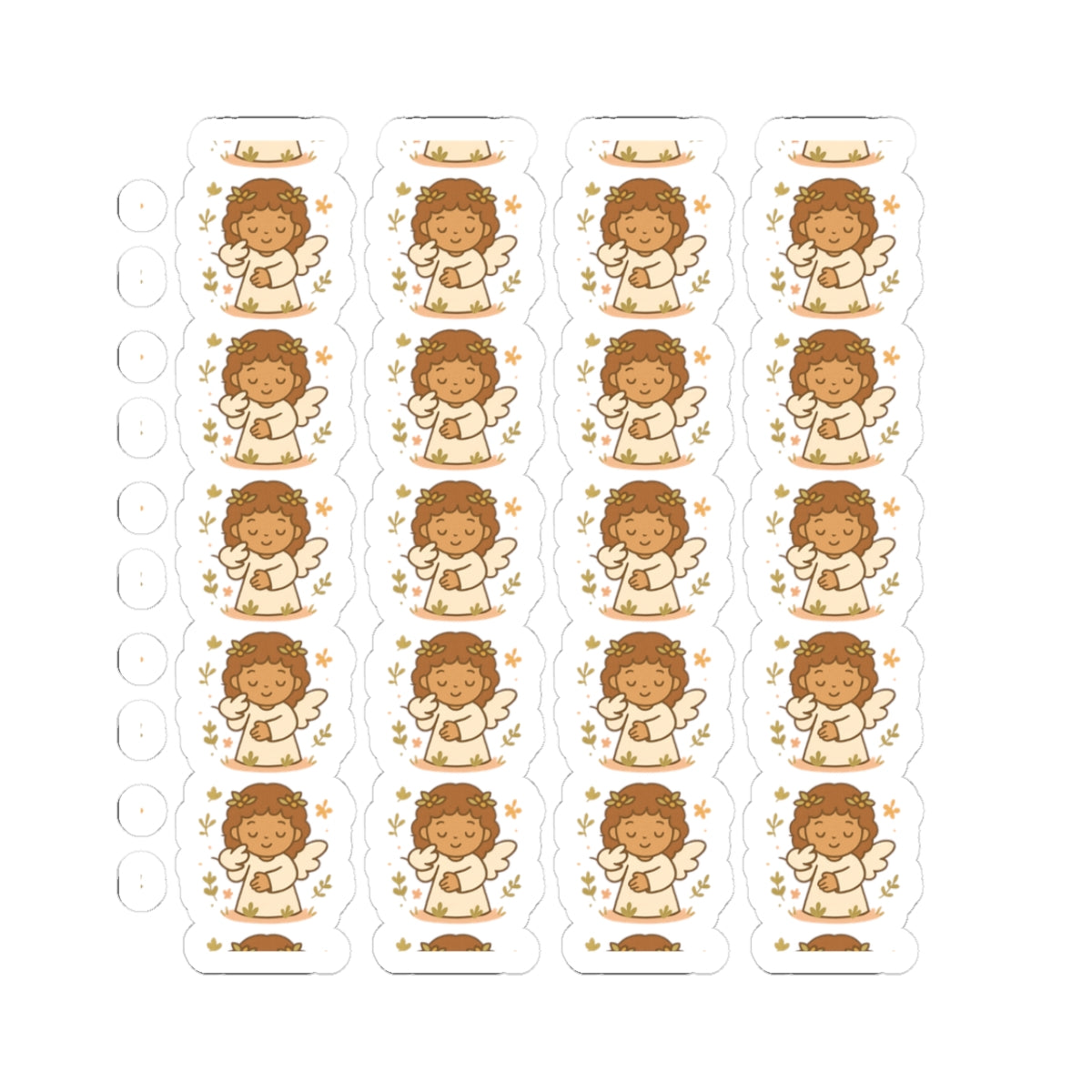 Peace & Love Angel Stickers – Christian Kawaii Sheet with Philippians 4:7 for Journaling & Faith-Based Gifts. A gentle hug from heaven — in every sticker. Let His peace guide your heart.