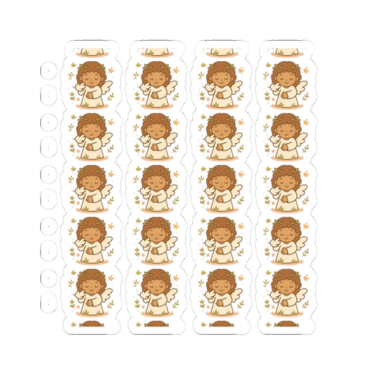 Peace & Love Angel Stickers – Christian Kawaii Sheet with Philippians 4:7 for Journaling & Faith-Based Gifts. A gentle hug from heaven — in every sticker. Let His peace guide your heart.